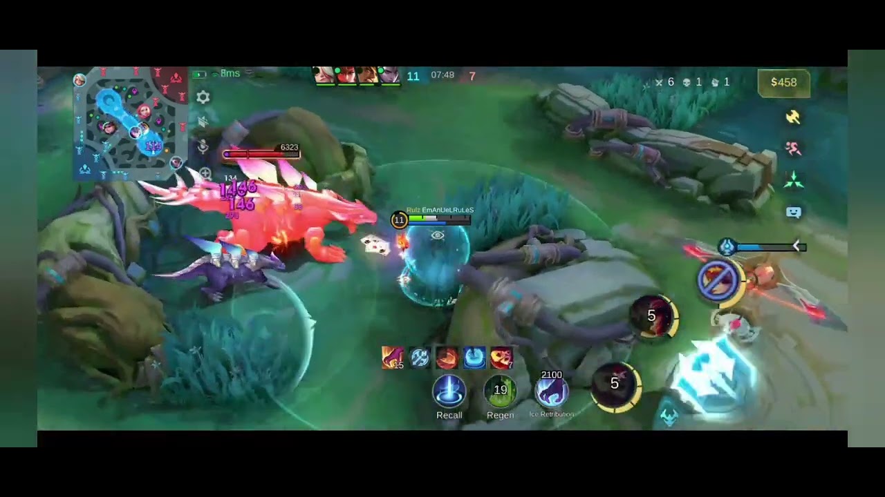 Mythical Glory rank match Mobile Legends. Hyper Harley MLBB pro built. Enemy trying hard to kill me😉
