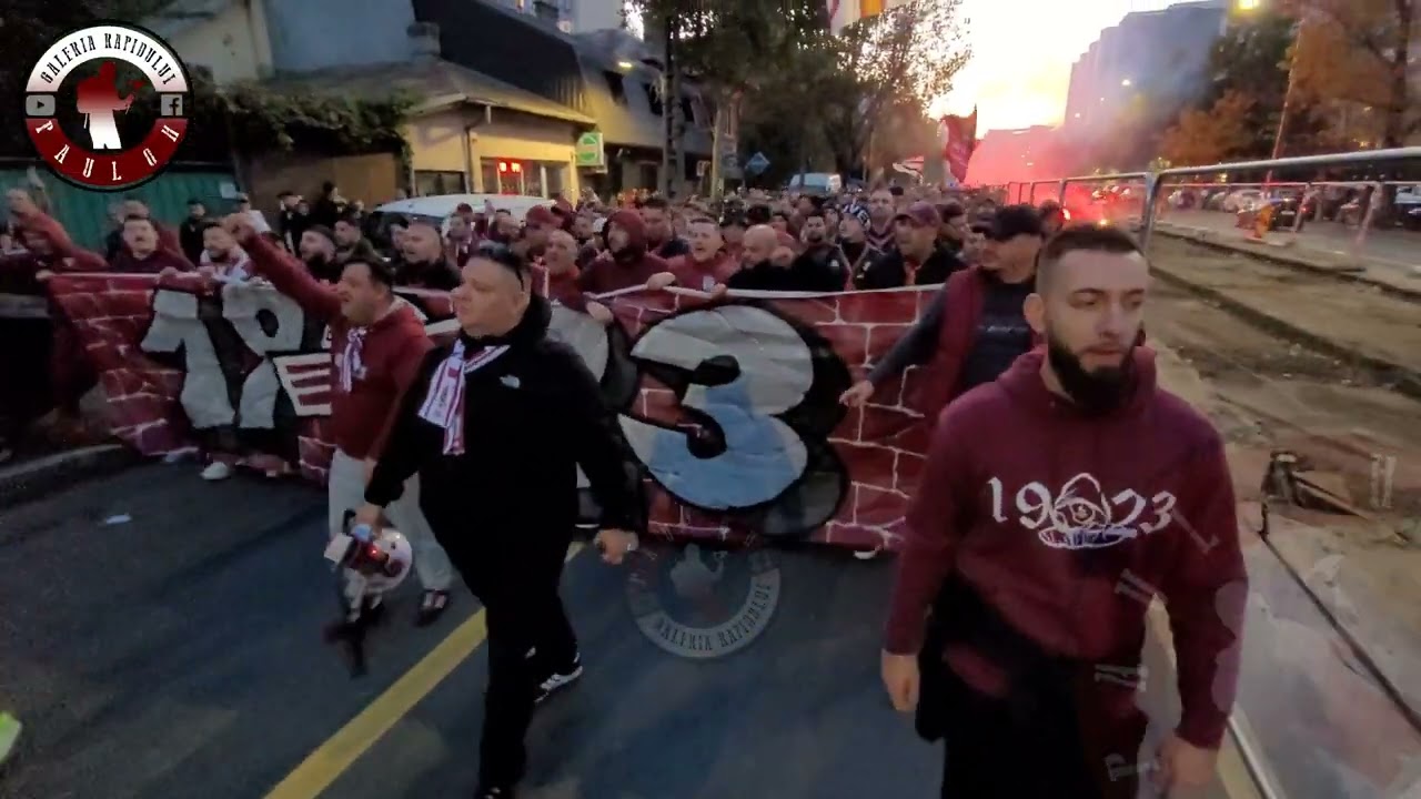 💥 Corteo care arată ce înseamnă Rapidul ❤️ Pe drum spre Arena Națională - 19.10.2025