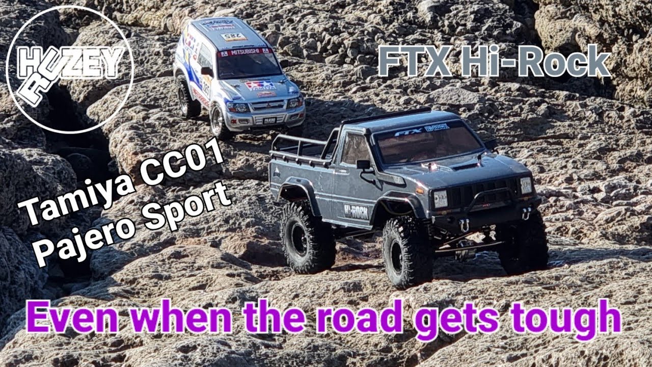 Tamiya CC01 Mitsubishi Pajero & FTX Hi-Rock - Rock Crawling RCCrawler Shogun Montero