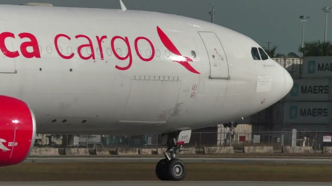Avianca Cargo Airbus A330-343 (P2F) N337QT taking off from KMIA