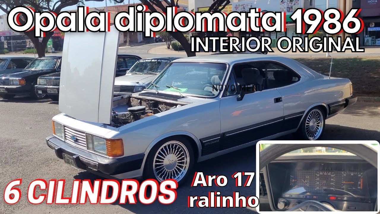 Opala Diplomata 1986 aro 17 ralinho, 6 cilindros carro integro, interior totalmente original