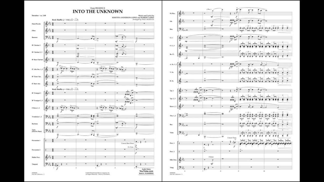 Into the Unknown (from Frozen II) arr. Paul Murtha