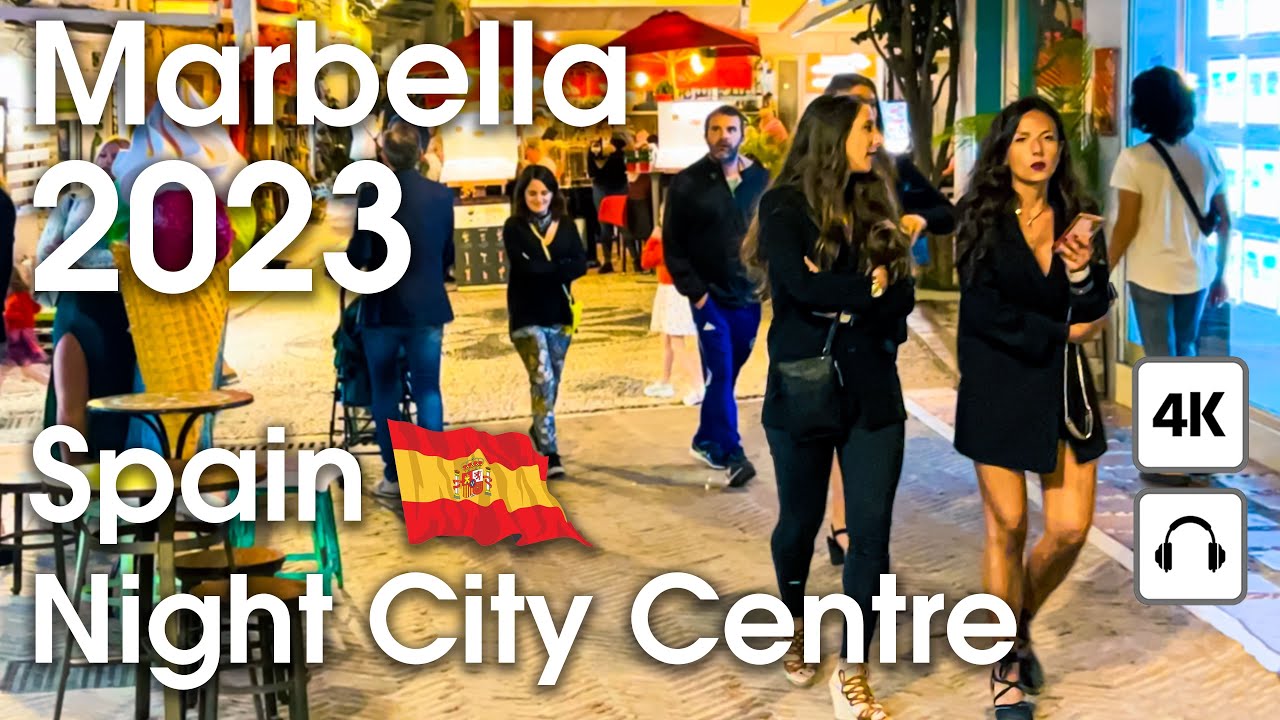 Marbella, Spain  🇪🇸 Night City Centre [ 4K ] Night Walking Tour