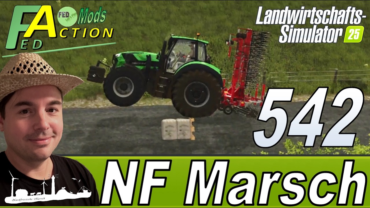LS25 🚜 542 NF Marsch 4fach Unfall durch Wolle #landwirtschaftssimulator25 #letsplay