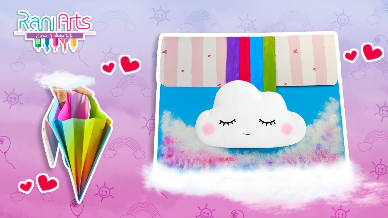DIY - CARPETA ORGANIZADORA (arcoiris) - RaniArts - Organiza tus documentos - Back to school