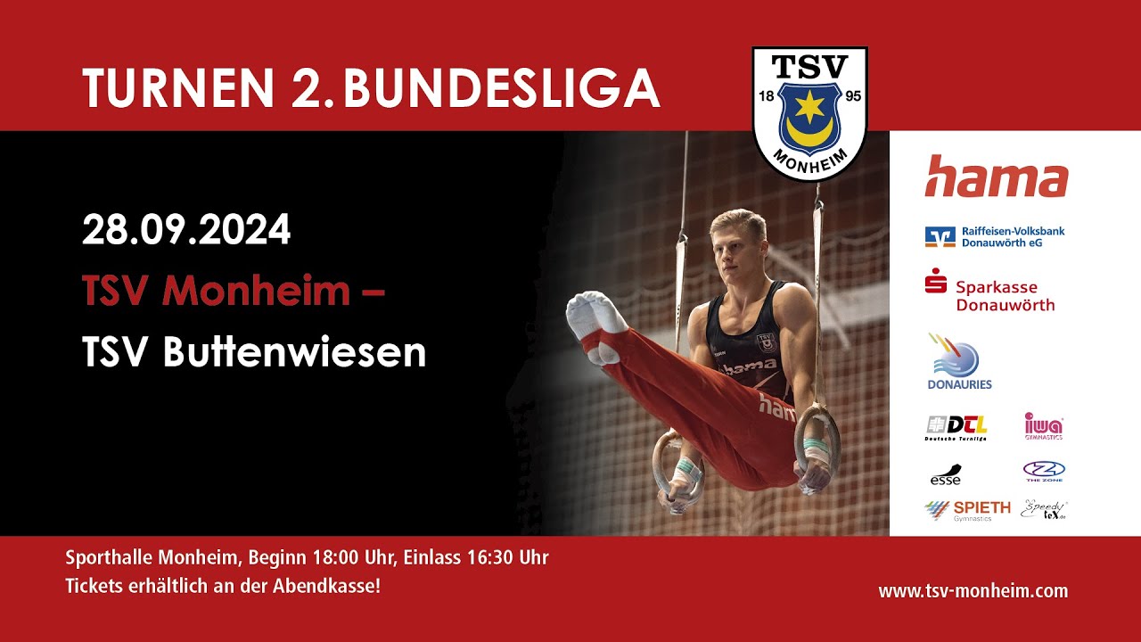 DTL: 2. Bundesliga Turnen Süd: TSV Monheim vs. TSV Buttenwiesen