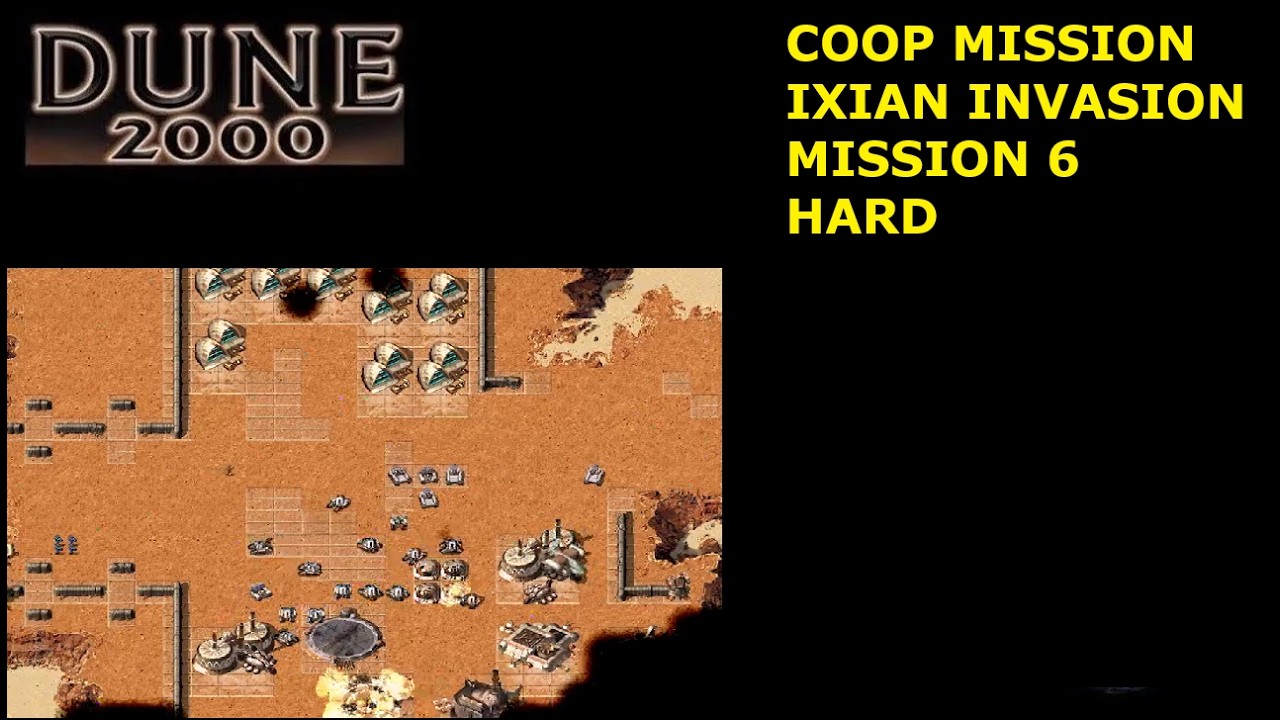 Dune 2000 Кооперативный режим - Вторжение иксианцев - Миссия 6 (сложный уровень)