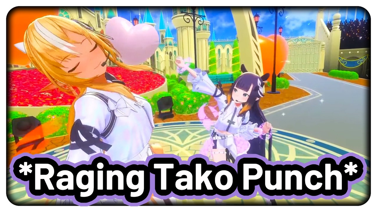 Ina used Raging Tako Punch. It's not very effective... 【Hololive】