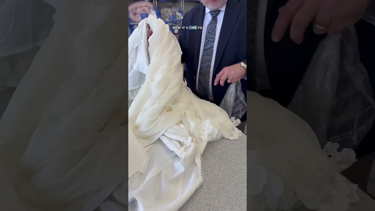 Реставрация винтажного свадебного платья, которая вас по-настоящему поразит! #винтаж #свадебноепл...