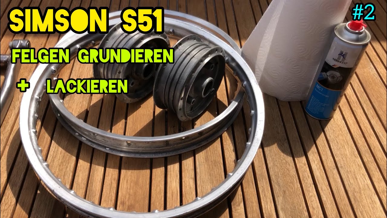 #2 Simson S51 Felgen grundieren + lackieren Fazit zum Projekt. #WoodBoss