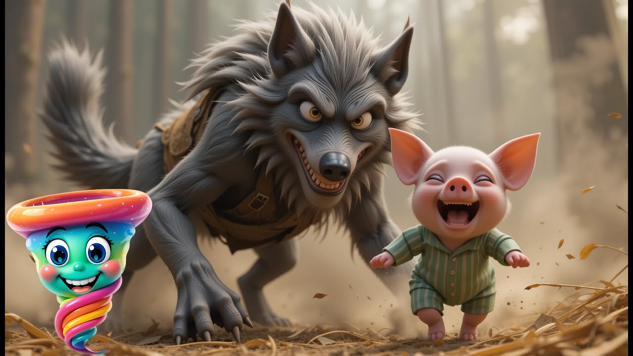 TRI PRAŠČIĆA I STRAŠAN VUK 🐷🐺 Klasična bajka za djecu | Crtani film za laku noć 🌙🏠
