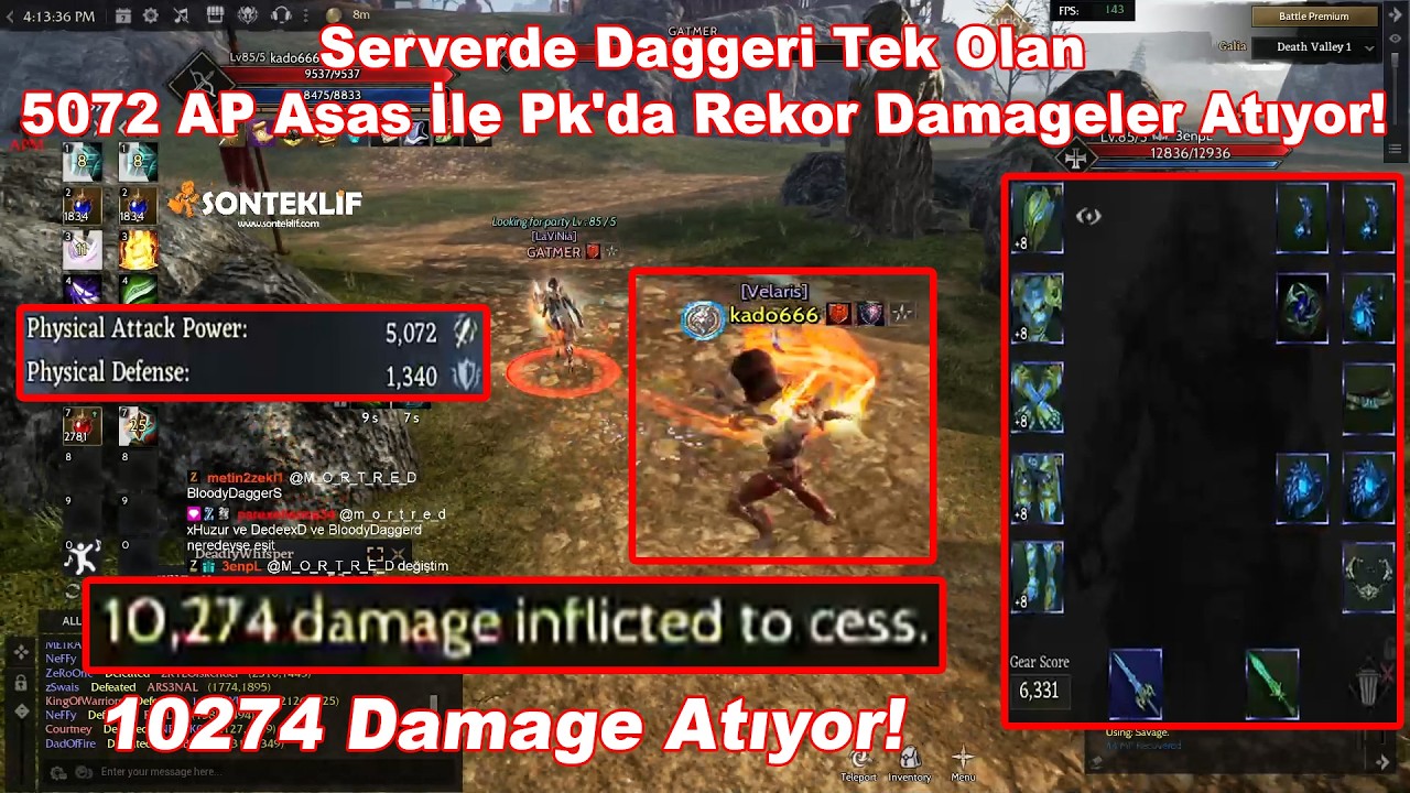 ZeitzquiN - 10274 Rekor Damage Attı! Galia'da Daggeri Tek Olan Asas İle Müthiş Pk! | Rise Online