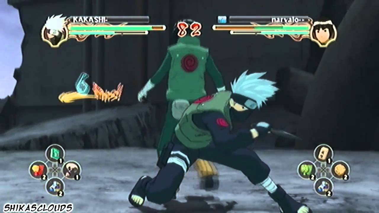 Naruto Shippuden Ultimate Ninja Storm 2 - Online Battle 1 - Kakashi vs Lee