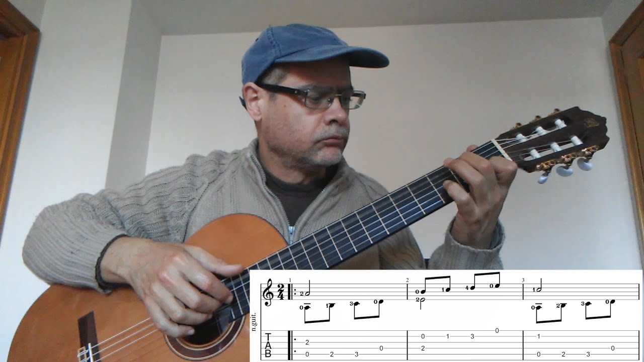 1. Andante (slowly) - Escuela de Guitarra Clásica por Ramón León Egea