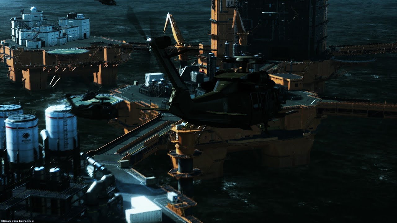 Mother Base Ambience Night Rain 1 Hour | MGSV