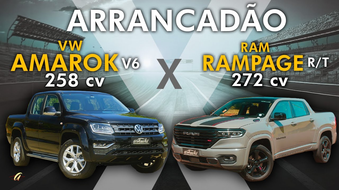 RAM RAMPAGE R/T x VW AMAROK V6 NO ARRANCADÃO! Quem vence esse duelo de picapes?