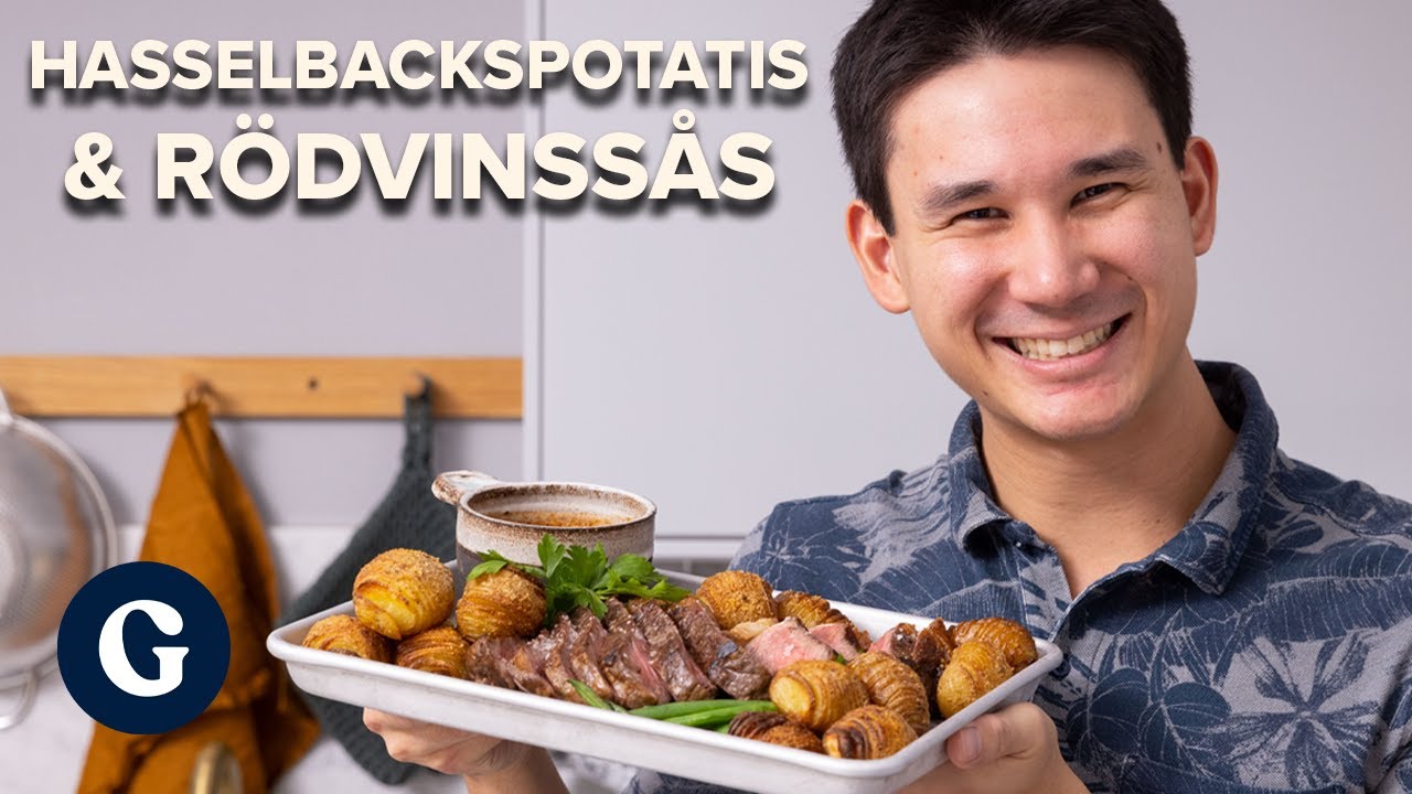 Filip Poons biff med hasselbackspotatis och rödvinssås