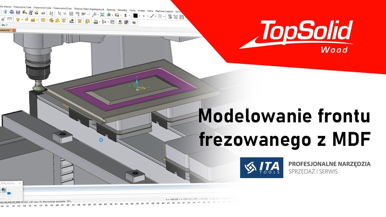 TopSolid Wood - Modelowanie frontu frezowanego z MDF z wykorzystaniem narzędzi ITA Tools
