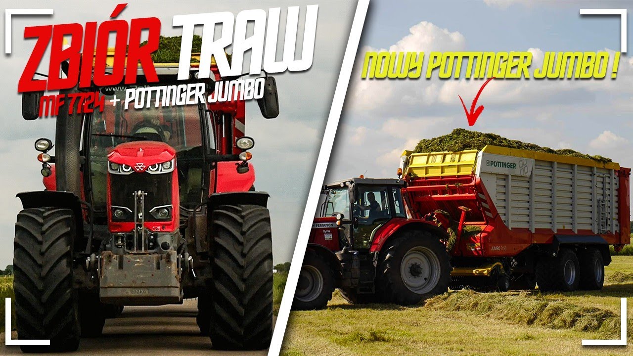 NOWY POTTINGER JUMBO 7450 ! ZBIÓR TRAW 2021 W GR.BĄCZYK #POTTINGER #MASSEYFERGUSON