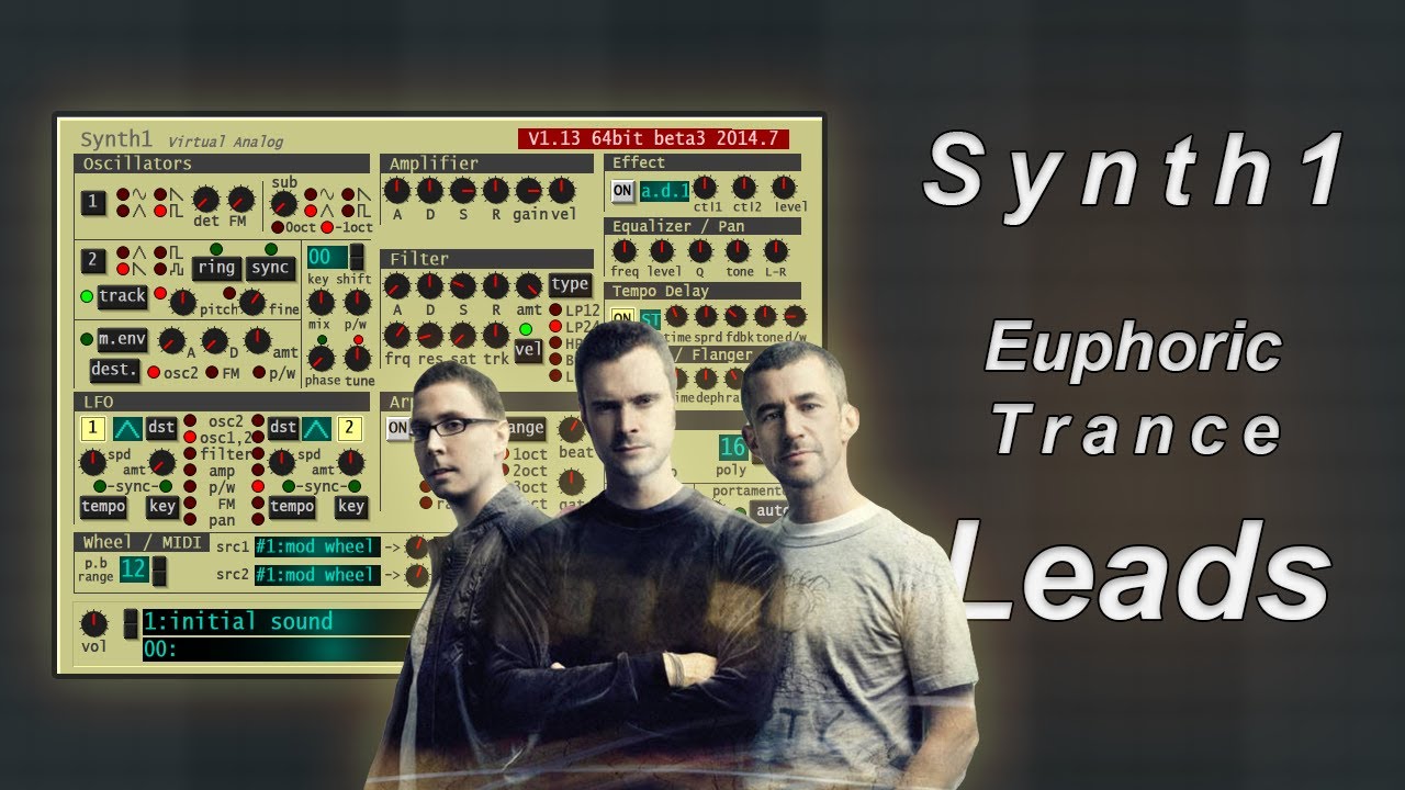 Synth1 Tutorial | Professional Euphoric Trance Leads | Free Plugins / Stock Plugins