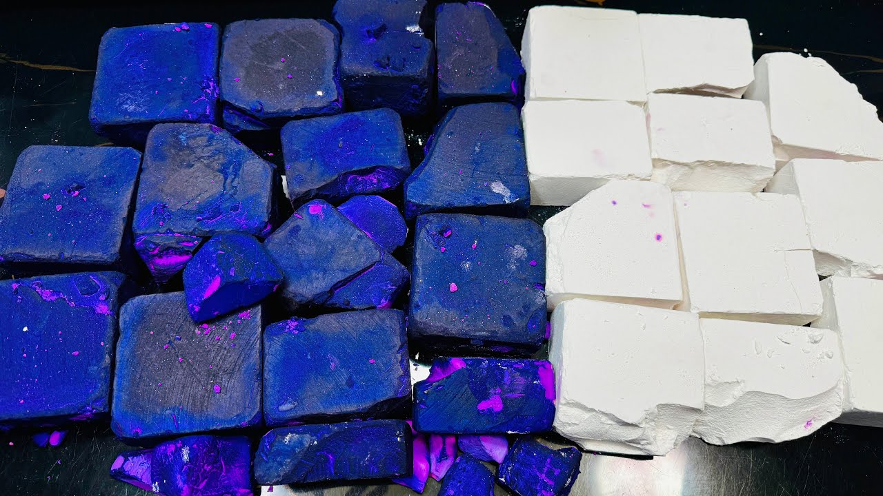 Purple Dyed Fresh Gym Chalk ASMR Crush | Oddly Satisfying ASMR 