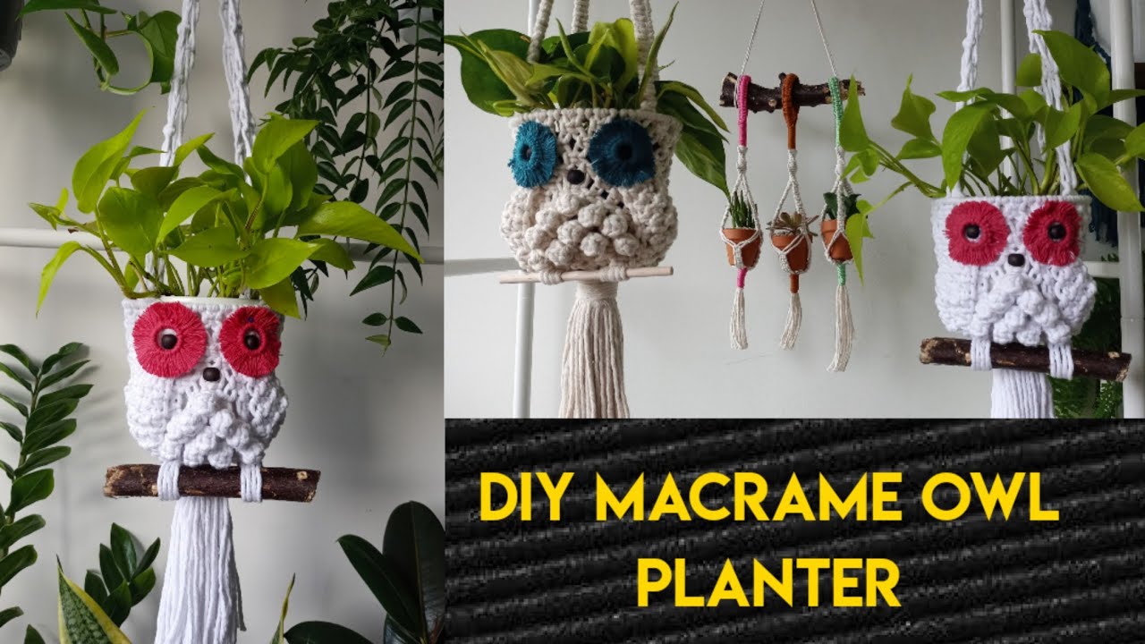 Macrame Owl Plant Hanger | Step by Step Tutorial for Beginners
