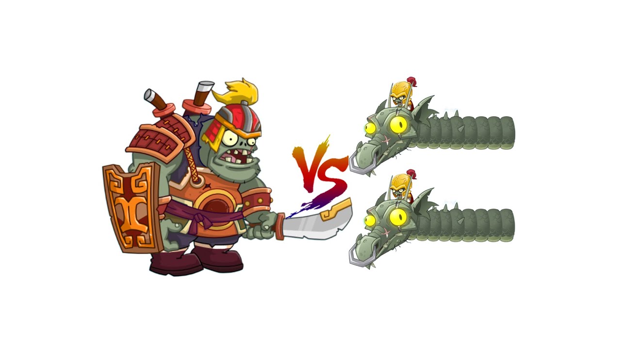 Strengthen Blade-Wielding Hero vs Two Zombot Dark Dragon#pvz #pvz2 #gaming #zomboss