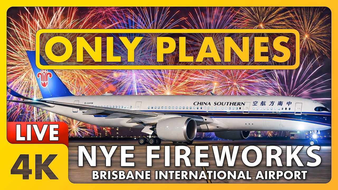 🔴 LIVE into 2026 + CBD Fireworks @ Brisbane Airport w/ James ✈️
