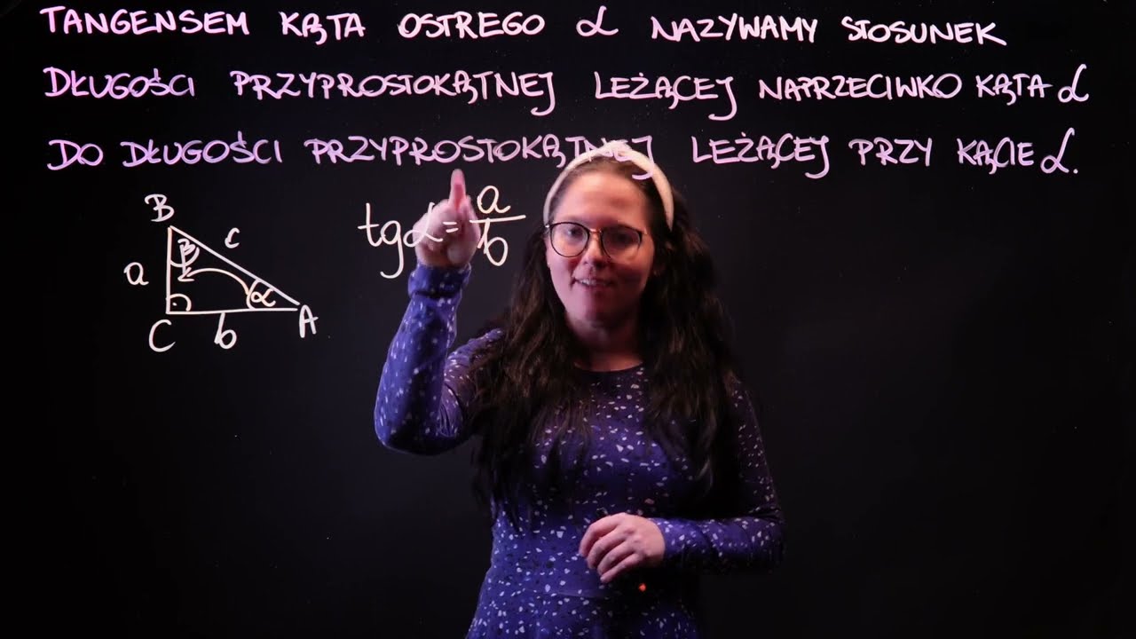 Tangens kąta ostrego - definicja i przykłady