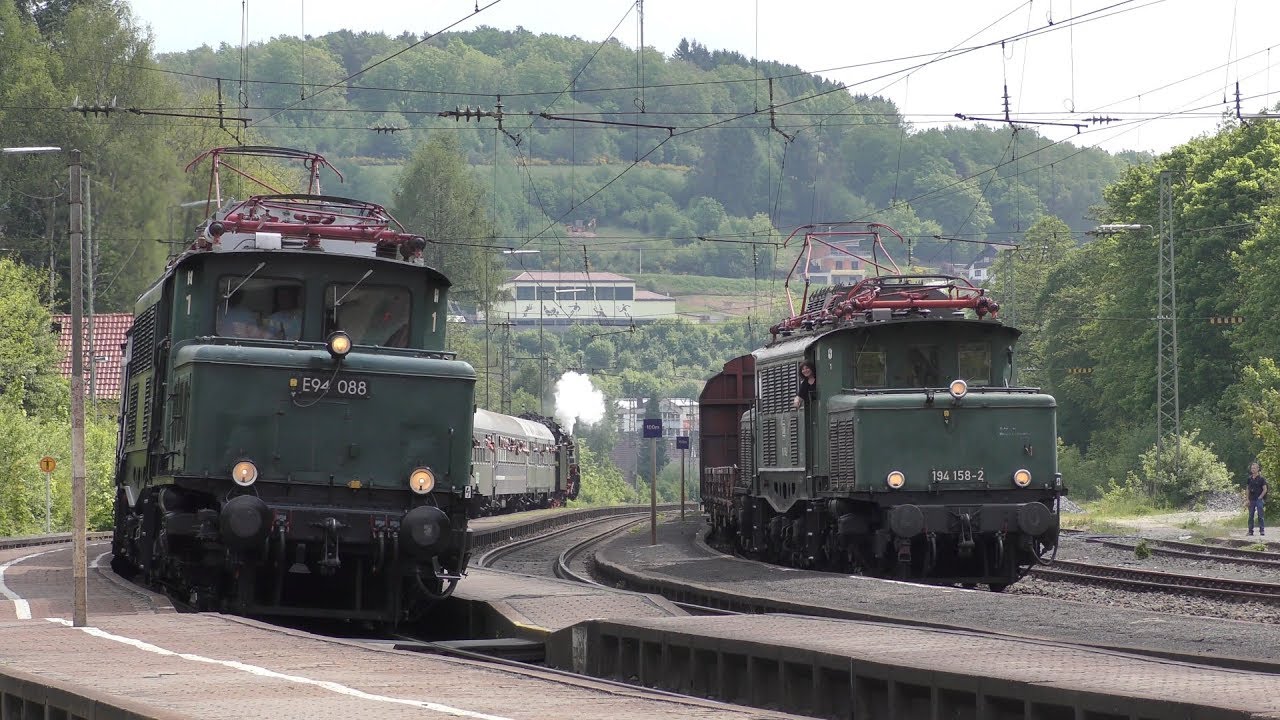 Abschied von der Spessartrampe (u.a. mit 01 118, 194 158) (HD)