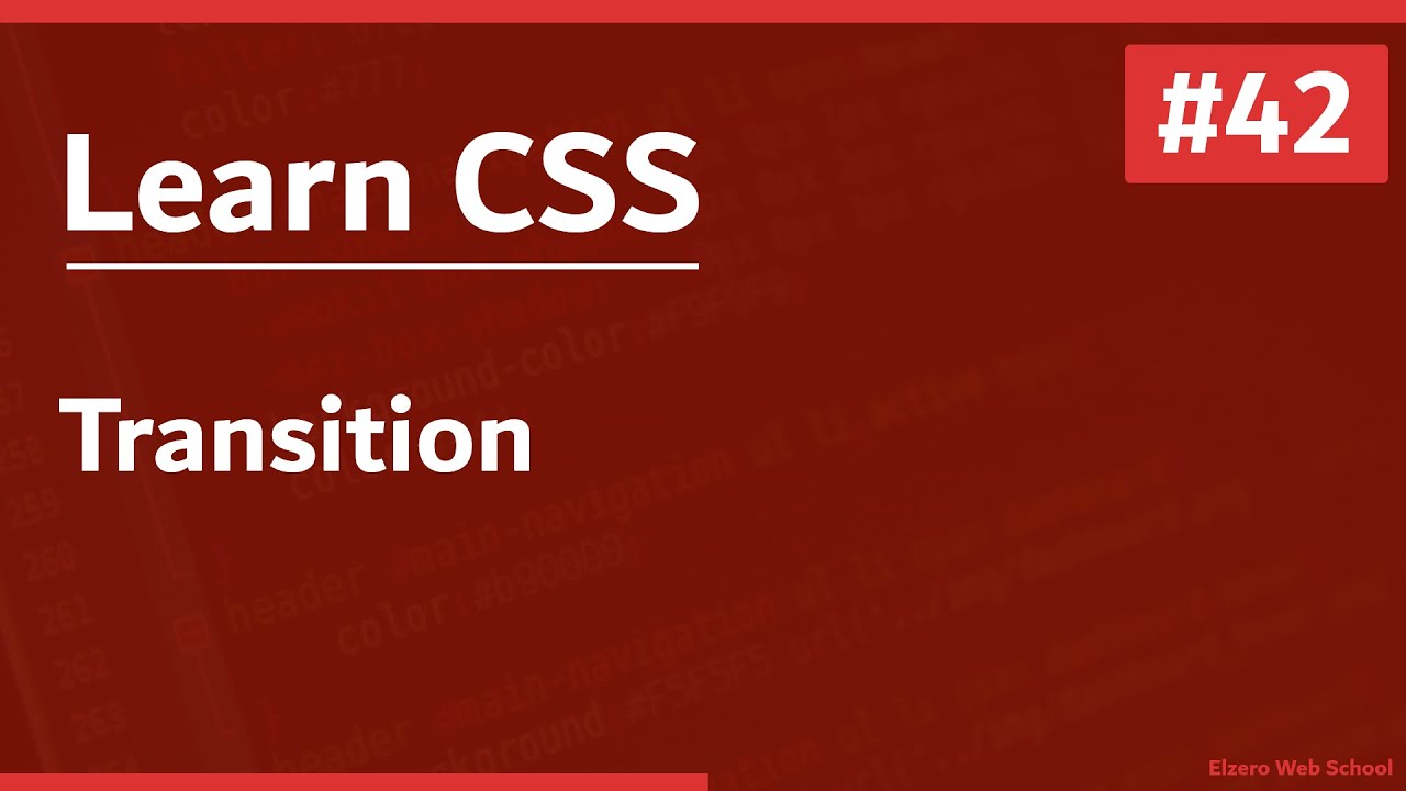 Learn CSS In Arabic 2021 - #42 - Transition