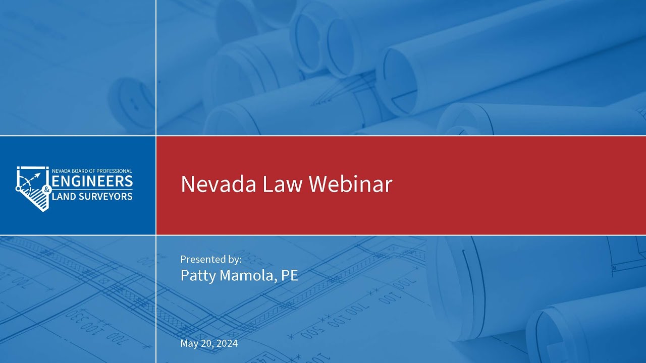 Webinar - Nevada Law May 20, 2024