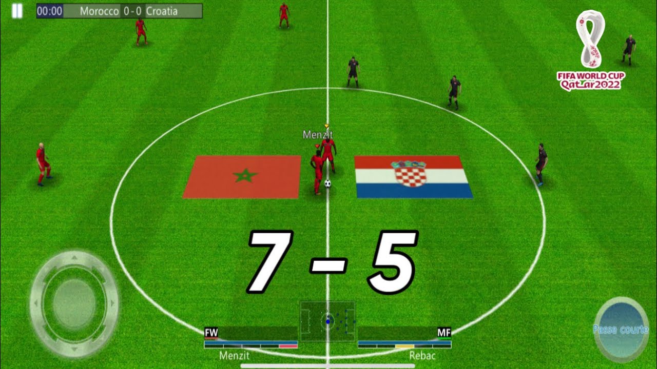 Winner Soccer Evo Elite/ Football de Vainqueur 2022 Android Gameplay Maroc vs Croatie [HD]