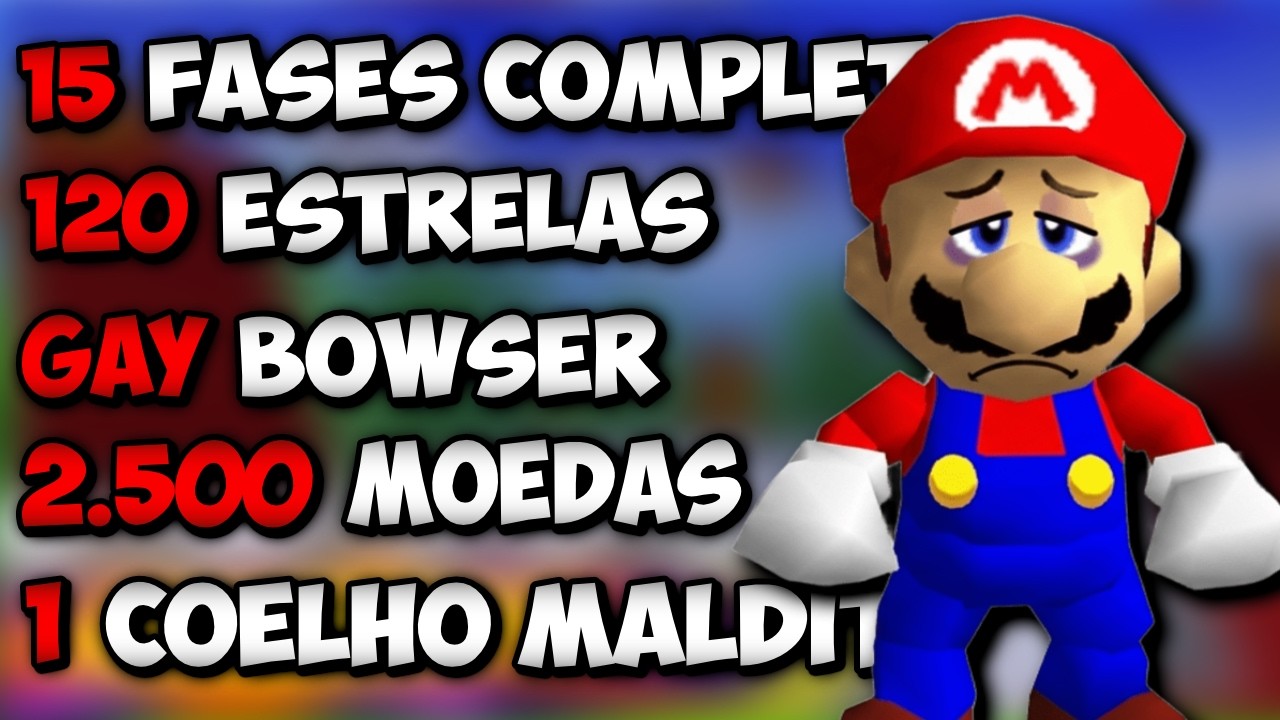 Eu fiz 100% de MARIO 64... e foi INSANO