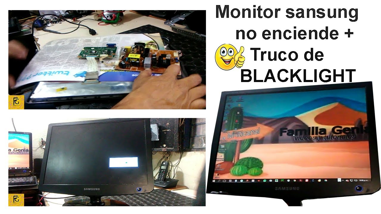 😜💪👅Monitor sansung no enciende pantalla  + truco para desactivar protección de las lamparas  😜💪👅