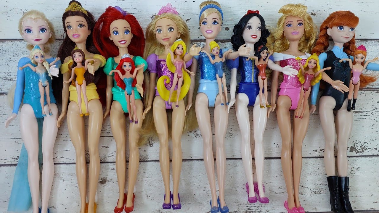 Disney Princess Doll Makeover ~ DIY Miniature Ideas for Barbie - Wig, Dress, Faceup, andMore! DIY