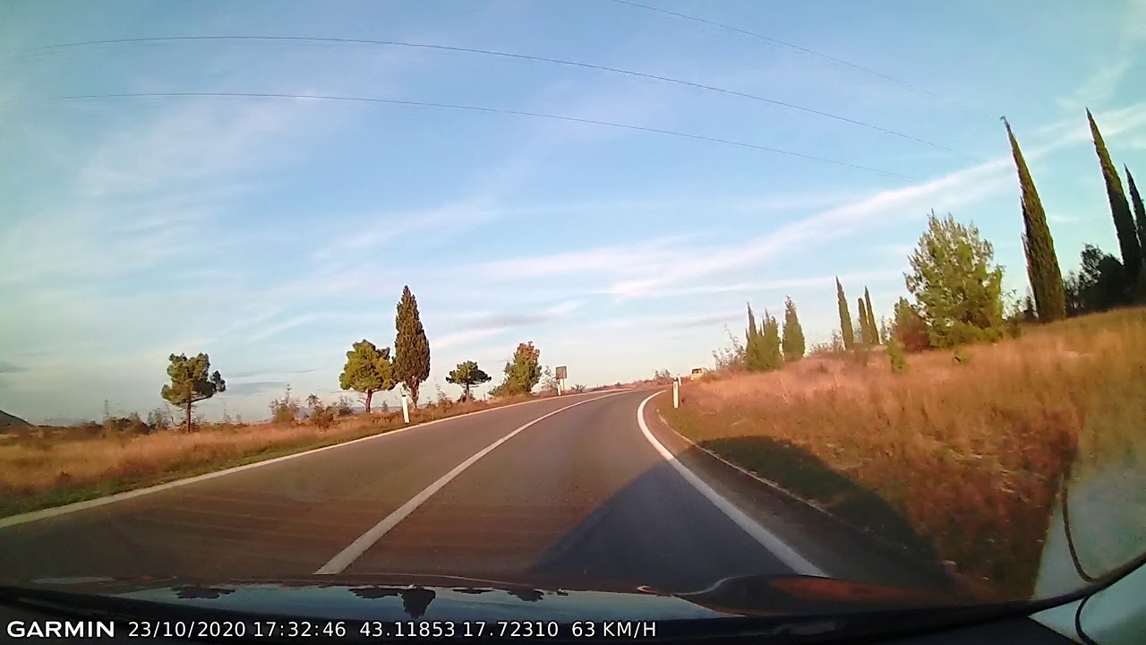 DRIVE #1355: Metković (Croatia)-Čapljina-Stolac (Bosnia and Herz.) (timelapse 4x) *Read Description*
