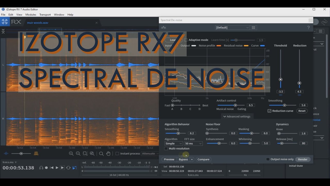 Izotope RX7 Spectral De-Noise