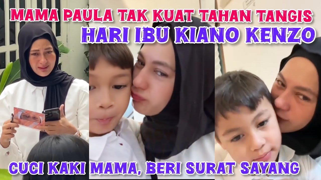 KIANO KENZO CUCI KAKI MAMA PAULA & BERI SURAT SAYANG, MAMA PAU SAMPAI NANGIS 