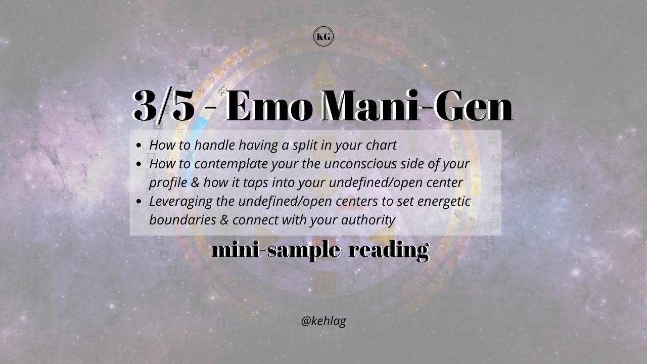 3/5 Emotional Manifesting Generator Reading