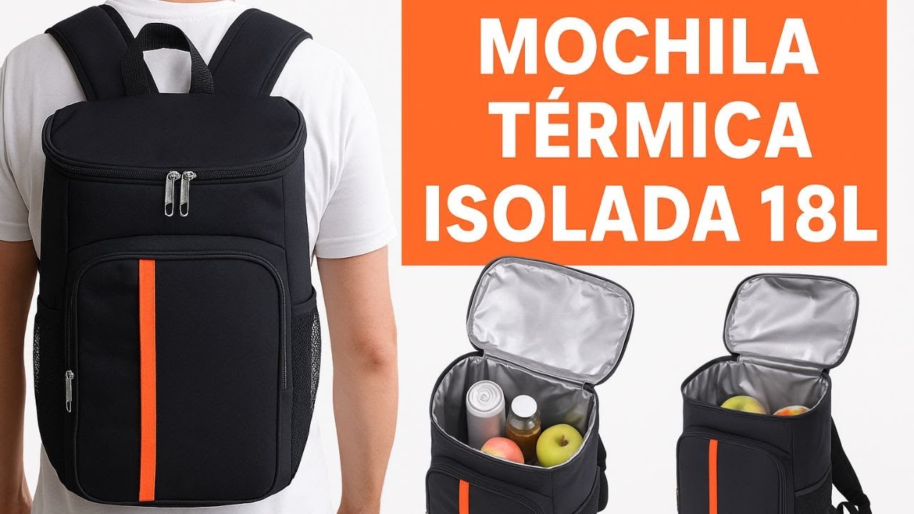 Mochila T&eacute;rmica Cooler 18L Grande | Ideal para Praia, Cerveja, Viagem e Marmita!