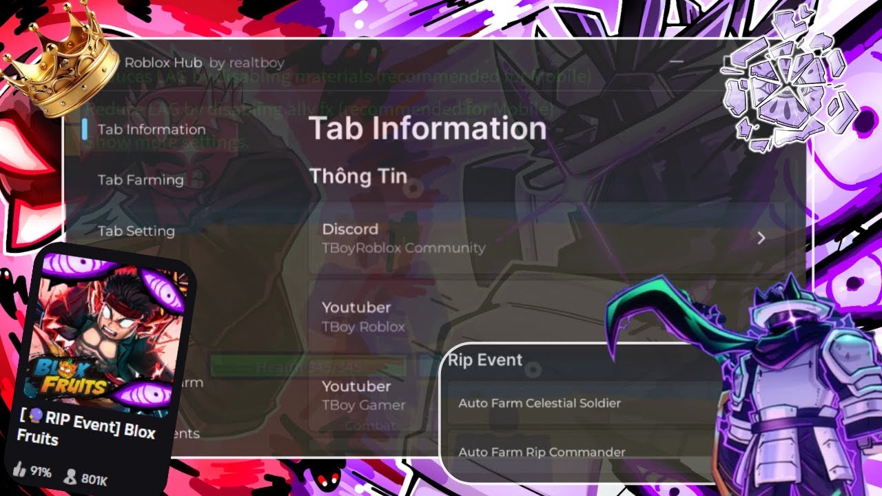 [ BEST ] Blox Fruit Script TBOY ROBLOX - No Key! // Rip Event // Auto Farm // Race V4 // Sea Event