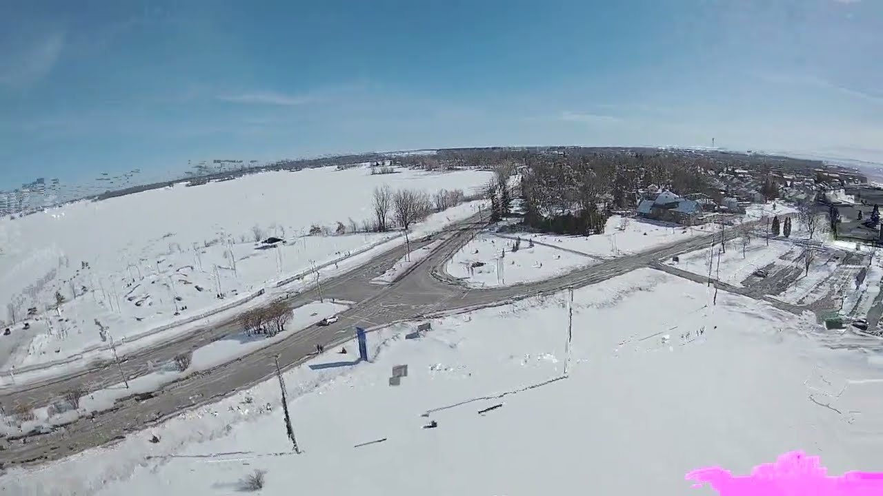 winter fpv drone flight