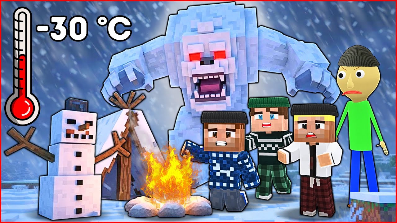 Efekan, Ali ve Baldi ile Korkunç Kış Kampında Ne Oldu? 😱 -Minecraft