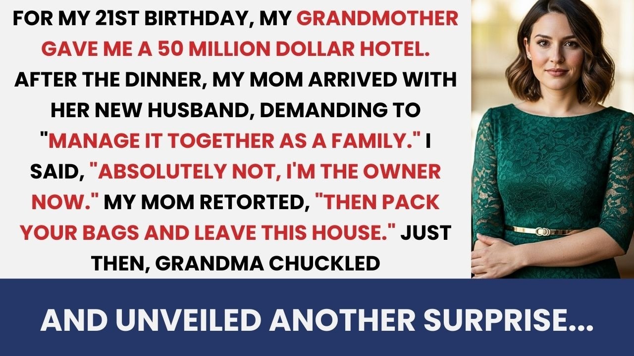 My Grandma Left Me Her $50M Hotel Empire — But Mom’s New Husband Seized Control, Until Grandma...