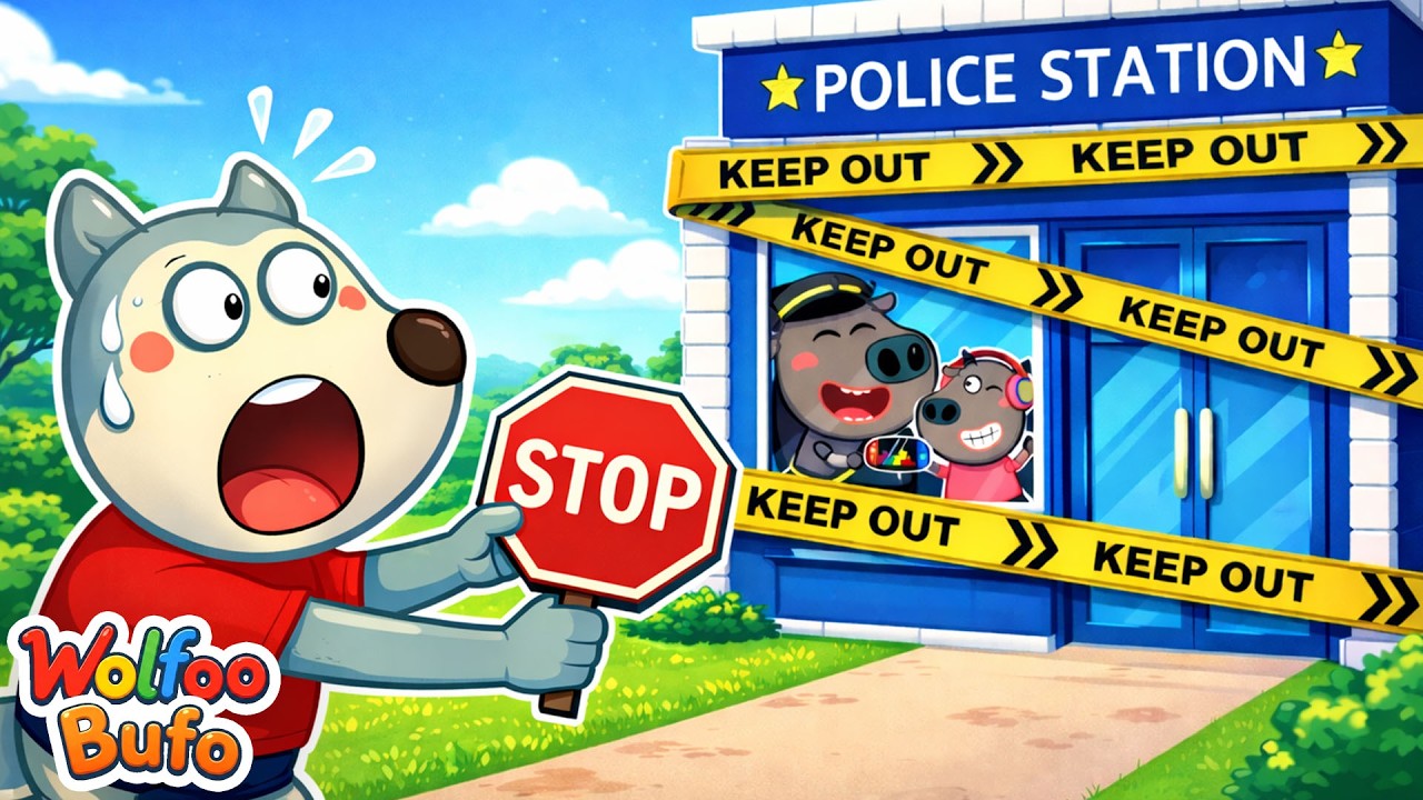 Wolfoo and Bufo | Oh No! Police Station Was Blocked 🚨 Don’t Be Naughty, Bufo! | Educational Videos