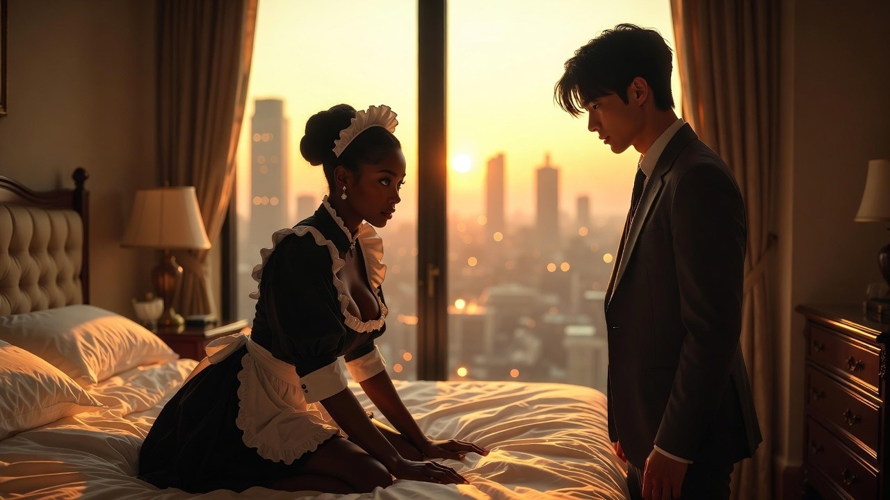 Korean CEO Looses Control After Sighting the Black Maid in the Guest Room
