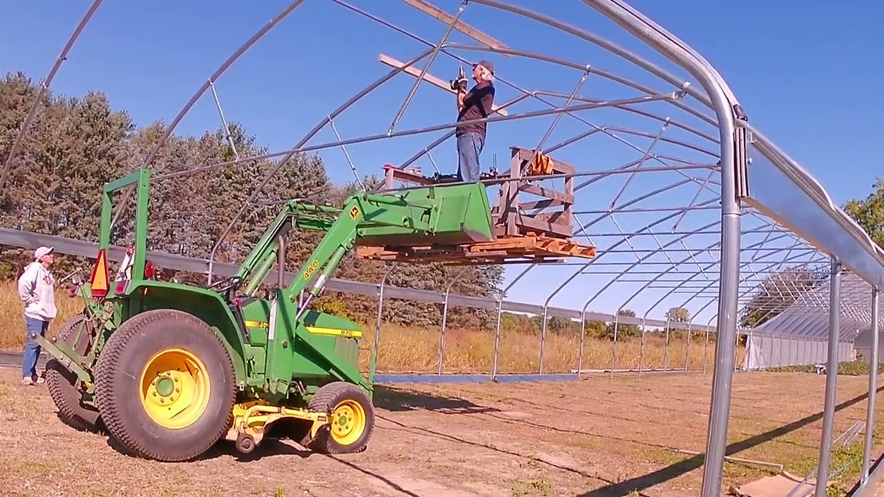 Zimmerman High Tunnel Perlin installation