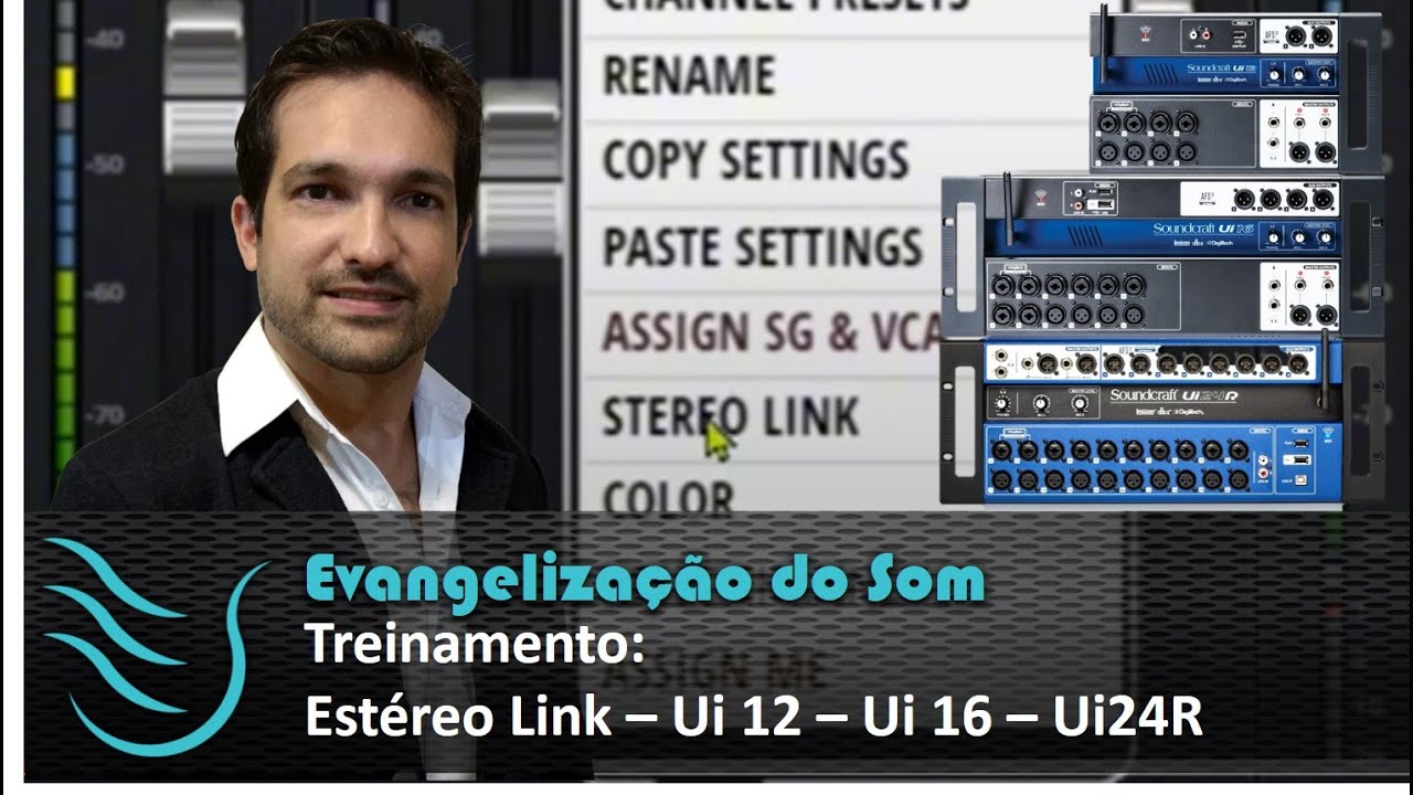 Função STEREO LINK na Ui12 - Ui16 - Ui24 - Soundcraft - Procedimento para habilitar e desabilitar