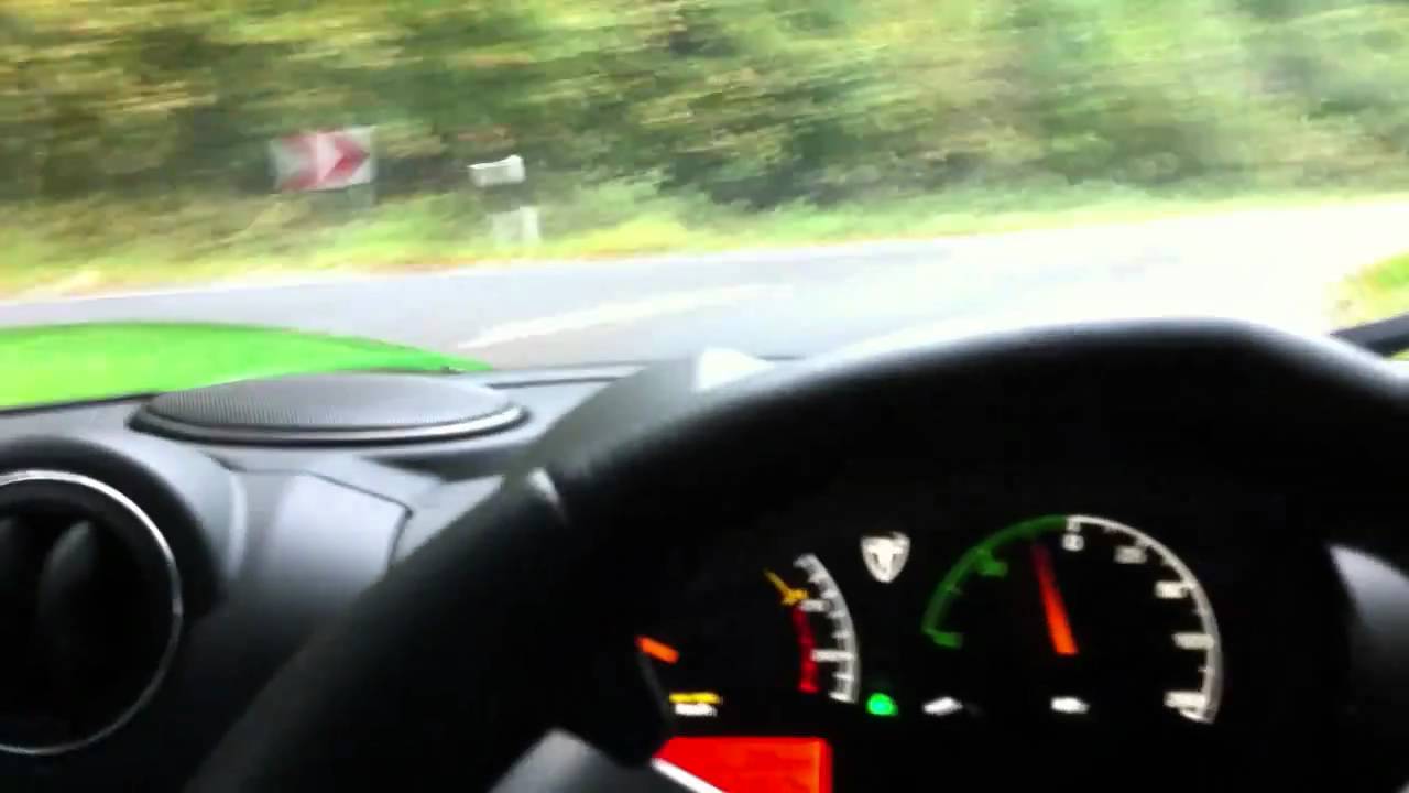 Tesla Roadster Sport on windy road...